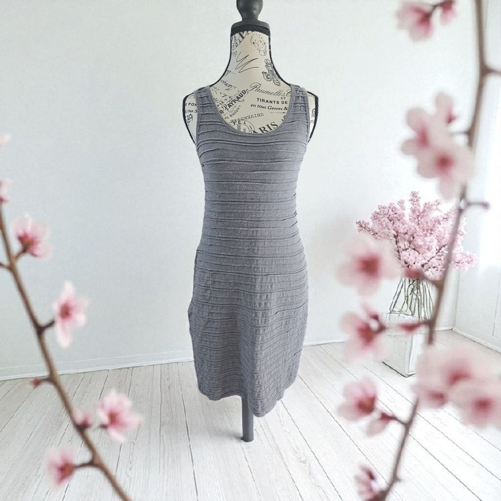 Toad&Co Gray Textured Midi Dress